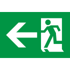 PERRY ELECTRIC - Pittogramma uomo freccia sinistra per InvisibiLED dimensioni 160x215 mm