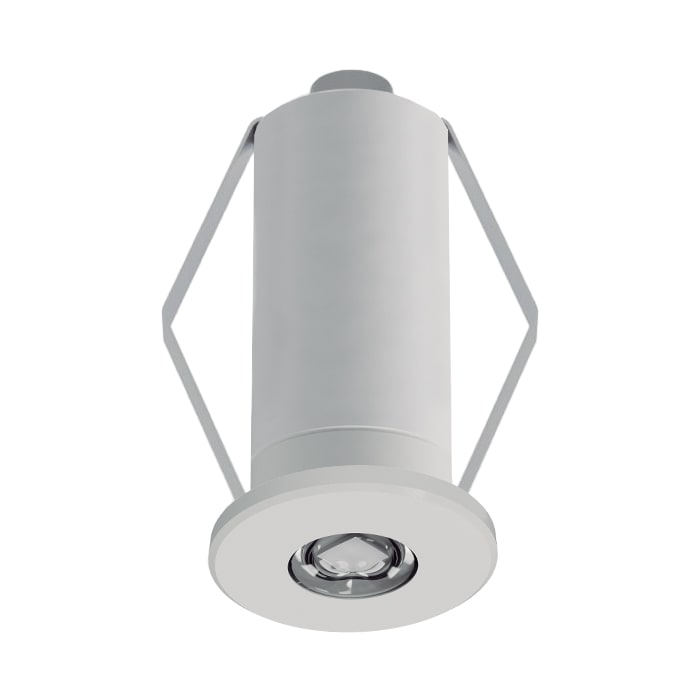 PERRY ELECTRIC - LAMPADA EMERGENZA SERIE ZIP DA INCASSO IN CONTROSOFFITTO, 210 LM, AUTOTEST, SE+SA, 3 ORE 1LEZAL3200LI
