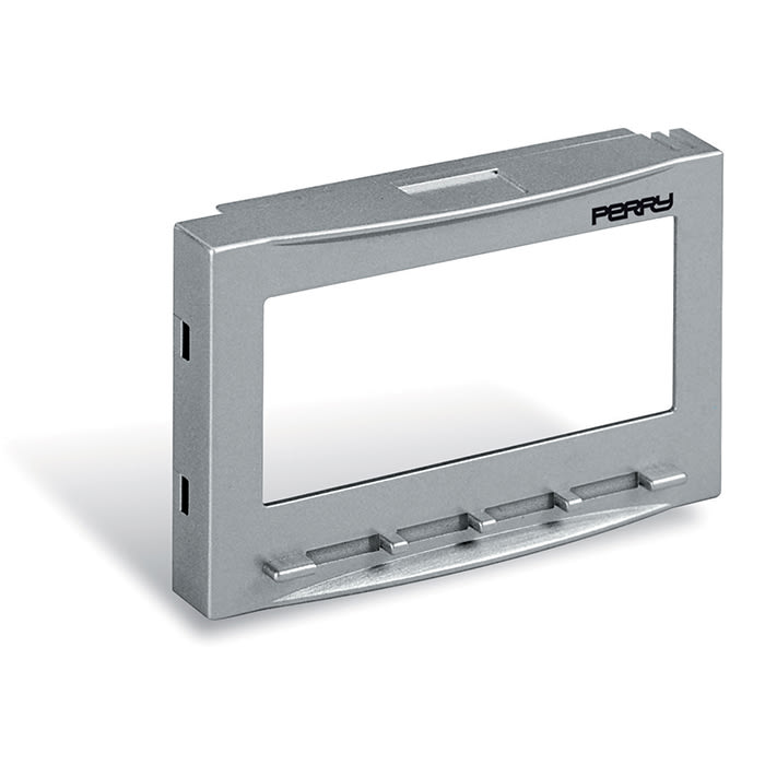 PERRY ELECTRIC - Frontalino di finitura Silver Lucido per cronotermostati serie NEXT 1PAF001SL