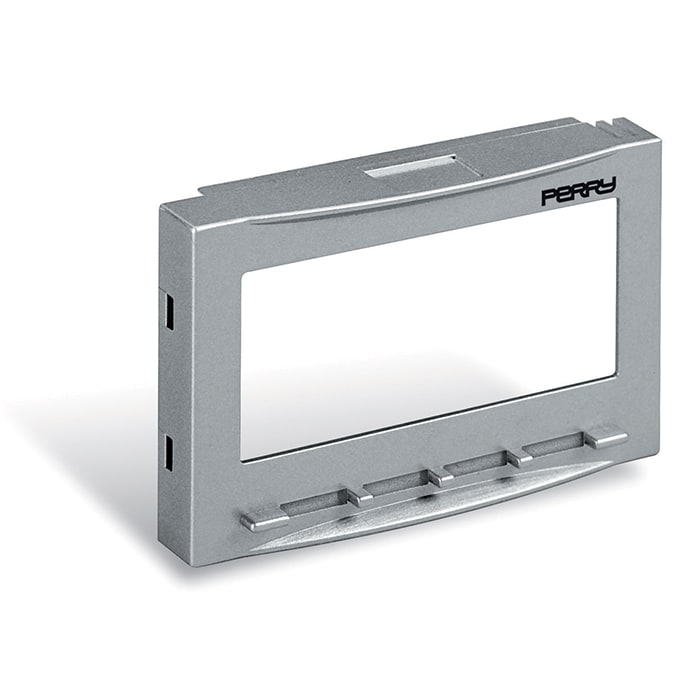 PERRY ELECTRIC - Frontalino di finitura Silver Lucido per cronotermostati serie NEXT
