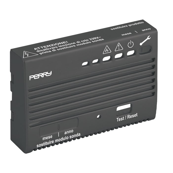 PERRY ELECTRIC - Frontalino rilevatori di gas 43917MET con le serie civile Bticino Axolute Antracite.