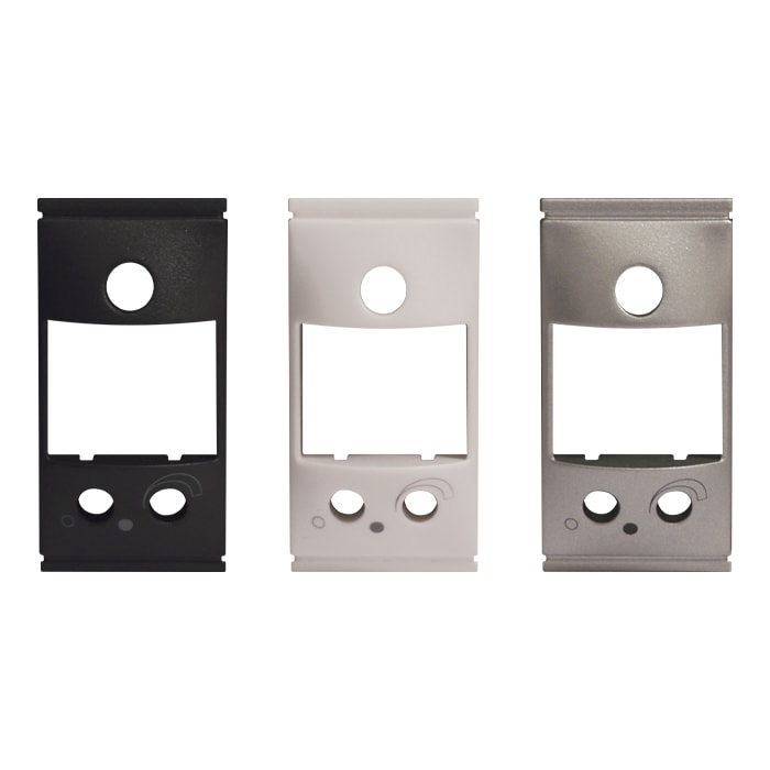 PERRY ELECTRIC - Kit di 3 frontalini di finitura: Antracite per BTICINO LIVING, LIVINGLIGHT ANTRACITE, LIVINGLIGHT AIR ANTRACITE Bianco per BTICINO LIVINGLIGHT BIANCO, LIVINGLIGHT AIR BIANCO Silver opaco per BTICINO LIVINGLIGHT TECH, L 1PAFRM030LL
