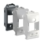 PERRY ELECTRIC - Frontale di finitura silver lucido compatibilità BTICINO AXOLUTE tasti chiari, BTICINO AXOLUTE AIR tasti chiari