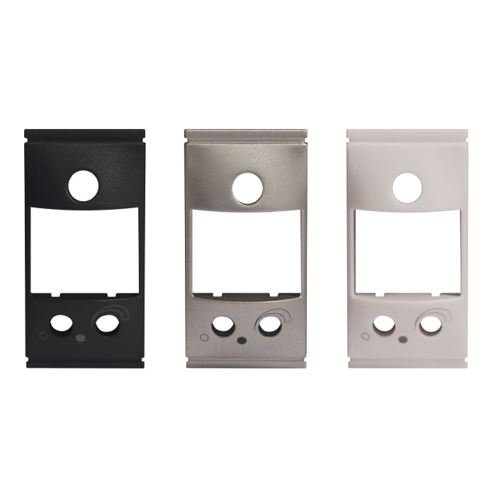 PERRY ELECTRIC - Kit di 3 frontalini di finitura: Antracite opaco per VIMAR EIKON GRIGIA, EIKON EVO GRIGIA Silver opaco per VIMAR EIKON NEXT, EIKON EVO NEXT Bianco opaco per VIMAR EIKON BIANCA, EIKON EVO BIANCA, ARKÈ BIANCA