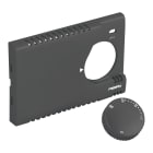PERRY ELECTRIC - Frontalino e manopola di finitura Antracite metallizzato lucido per termostati TE301/MC