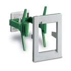 PERRY ELECTRIC - Kit per montaggio retro quadro 2 moduli DIN. Kit composto da: 2 agganci + frontale finitura per montaggio moduli 2 DIN a retro quadro 1PAKTMP2