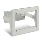 PERRY ELECTRIC - Kit per montaggio retro quadro 4 moduli DIN Kit composto da: 2 agganci + frontale finitura per montaggio moduli 4 DIN a retro quadro