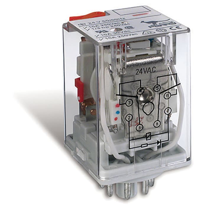 PERRY ELECTRIC - Relè industriale UNDECAL 110V a.c. Alimentazione 110V a.c. 3 contatti in scambio 10A/250V
