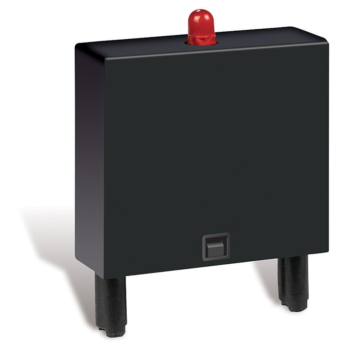 PERRY ELECTRIC - Modulo con diodo polarizzato +A1 -A2 per protezione in c.c. contro sovratensione da bobina aperta 6-230V c.c.