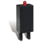 PERRY ELECTRIC - Modulo con diodo polarizzato +A1 -A2 per protezione in c.c. contro sovratensione da bobina aperta 6-230V c.c.