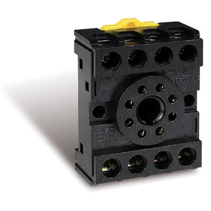 PERRY ELECTRIC - Zoccolo OCTAL morsetti a piastrina CARATTERISTICHE GENERALIGrado protezione: IP20 Connessione elettrica: 1 ÷ 2,5 mm 2Temp. Funzionamento: - 40 ÷ 85°CFissaggio a parete o a