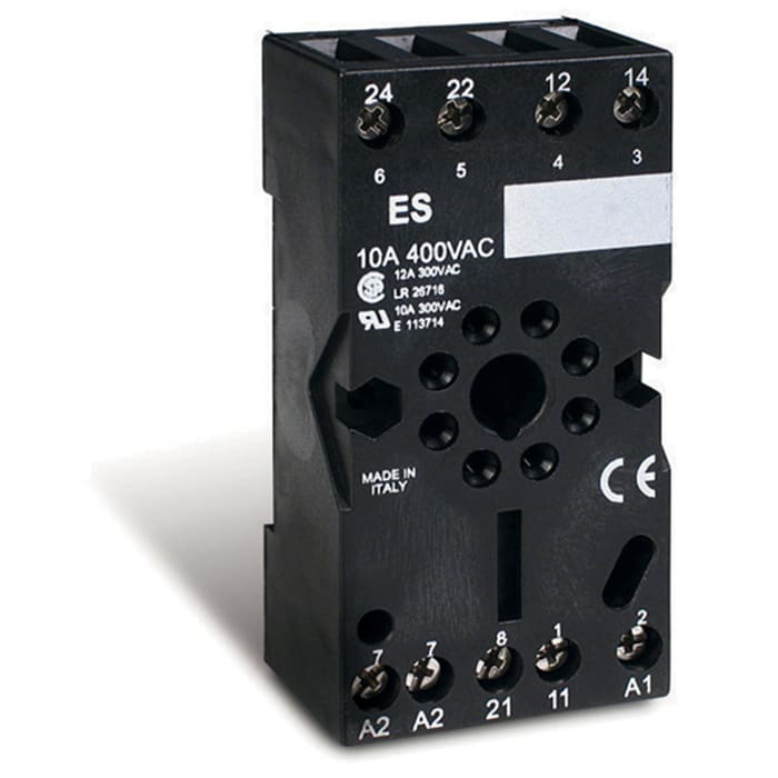 PERRY ELECTRIC - Zoccolo Undecal morsetti a bussola predisposto per moduli di protezione 1REES12