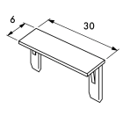 PERRY ELECTRIC - Targhetta scrivibile per ES8 - ES11 per zoccoli tipo OCTAL - UNDECAL (materiale termoplastico)