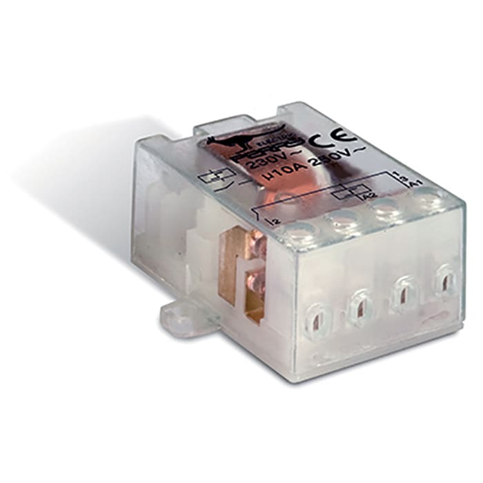 PERRY ELECTRIC - Relè impulsi elettromeccanico con predisposizione condensatore 110V c.a. Brevetto Perry Eletric. 1RI04110ACPC