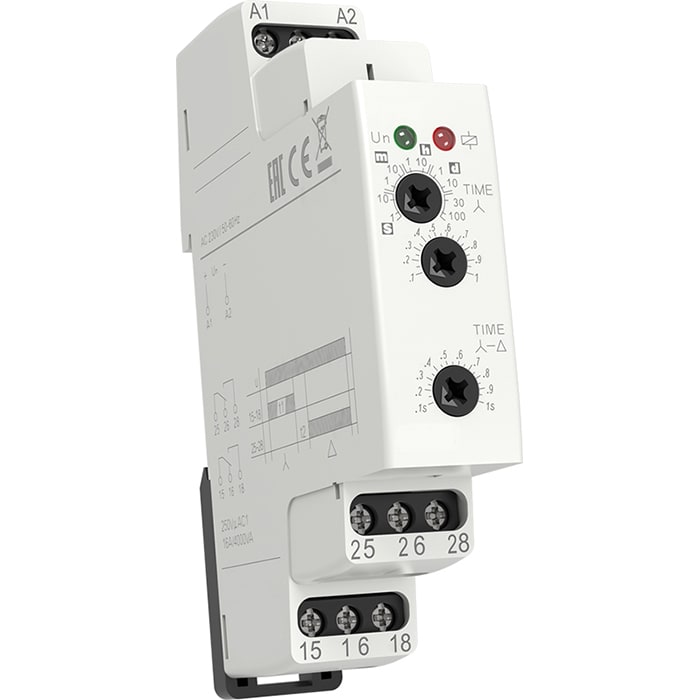 PERRY ELECTRIC - Relè temporizzato multitensione stella-triangolo 1 DIN