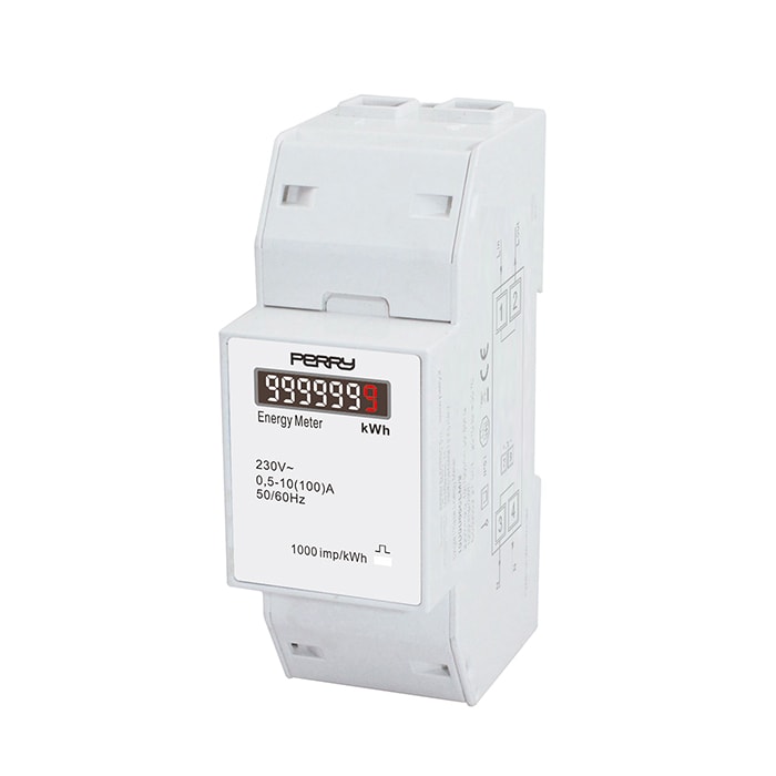 PERRY ELECTRIC - Contatore di energia monofase 2 DIN 1SDSD05CEM/2