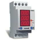 PERRY ELECTRIC - Multimetro trifase digitale con visualizzazione a LED 3 digit su 2 linee 2 DIN