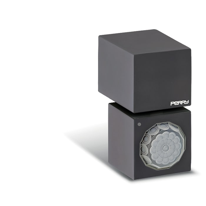 PERRY ELECTRIC - Rilevatore di movimento da parete a raggi infrarossi "CUBE" - IP54 colore antracite