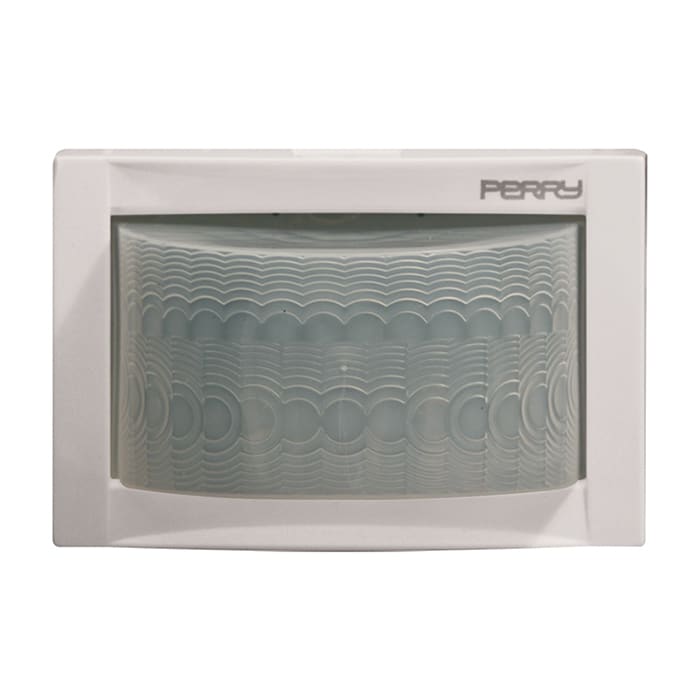 PERRY ELECTRIC - Rilevatore di movimento e sensore presenza 3 moduli per serie civili ad incasso - lente bianca - IP40