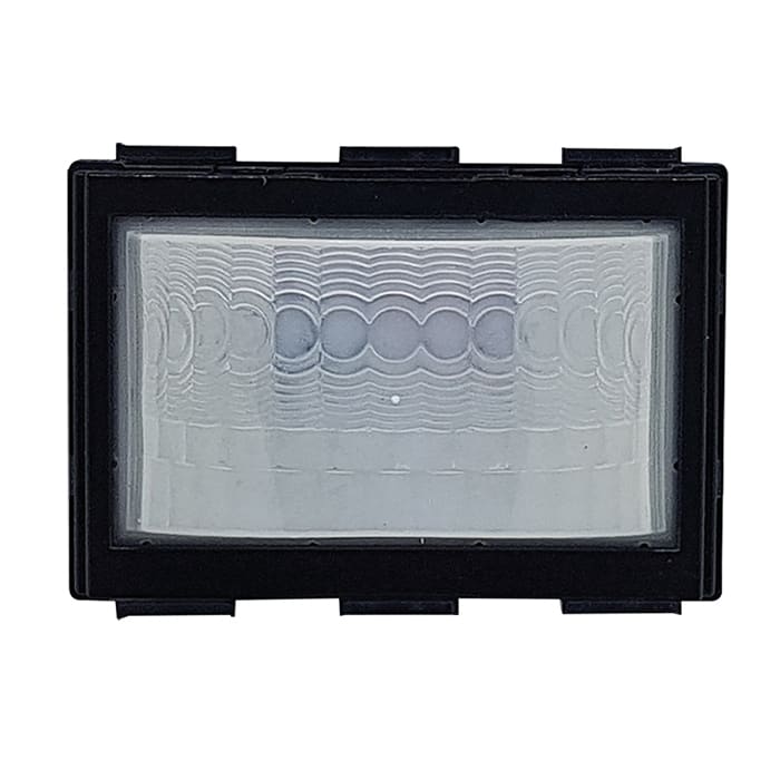 PERRY ELECTRIC - Modulo neutro rilevatore e sensore presenza 3 moduli ad incasso - lente bianca -IP40