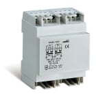 PERRY ELECTRIC - Trasformatore 63VA per servizio continuo uscite 12-12-24V 3 DIN, montaggio a retroquadro IP40