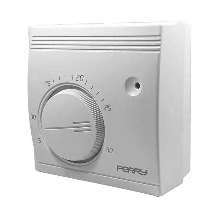 PERRY ELECTRIC - Termostato ad espansione di gas serie TEG con spia, colore bianco 1TGTEG131