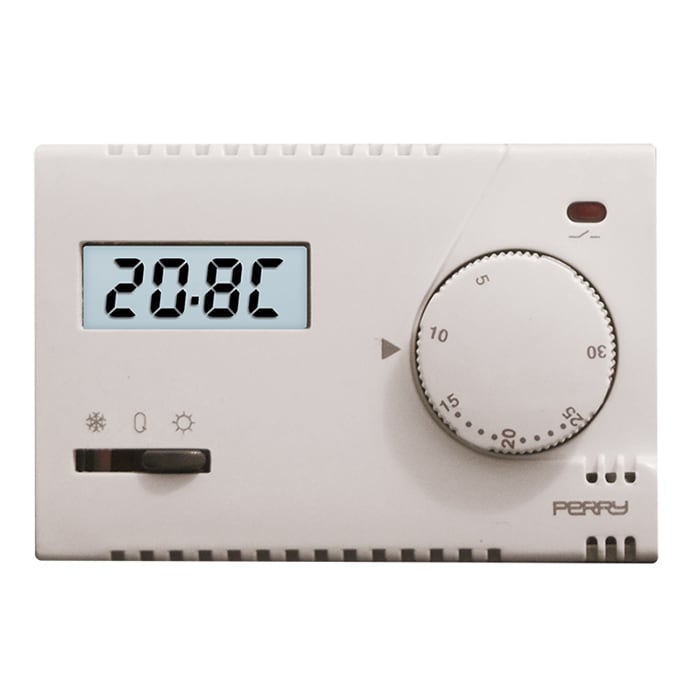 PERRY ELECTRIC - Termostato elettronico 230V serie MODULO con display e comando EST/OFF/INV