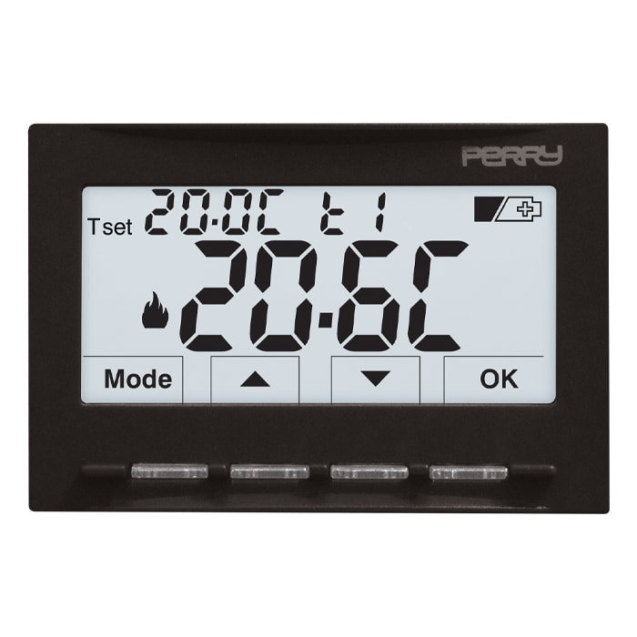 PERRY ELECTRIC - Termostato digitale ad incasso 3V serie MOON - SOFT TOUCH 1TITE540