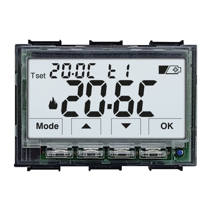 PERRY ELECTRIC - Modulo neutro termostato digitale da incasso 3V serie NEXT Soft Touch 1TITE540N