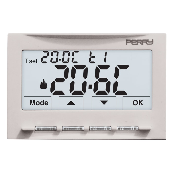 PERRY ELECTRIC - Termostato digitale ad incasso 230V serie MOON - SOFT TOUCH