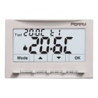 PERRY ELECTRIC - Termostato digitale ad incasso 230V serie NEXT Soft Touch con inclusi due frontalini(1 bianco e 1 nero)