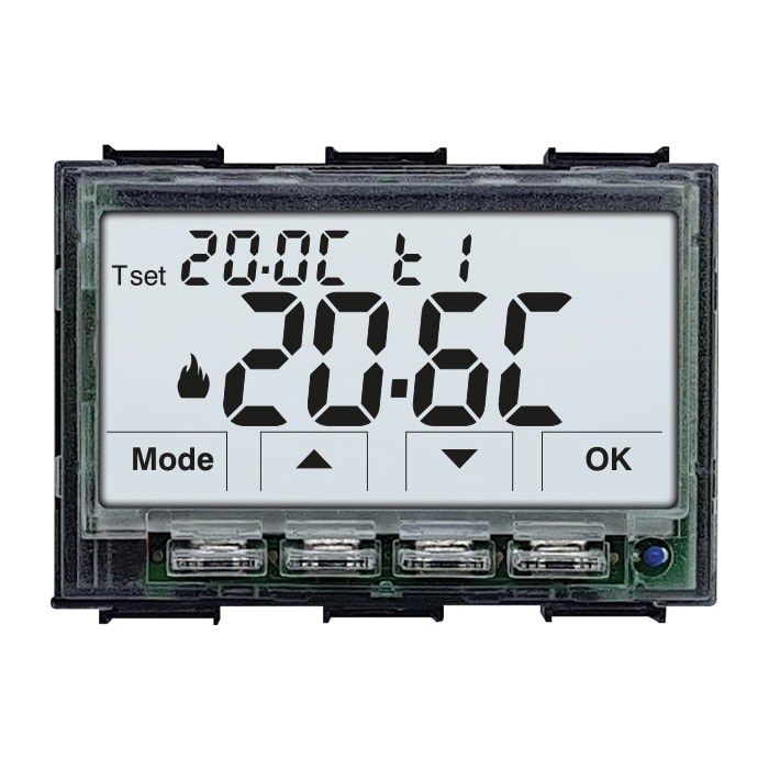 PERRY ELECTRIC - Modulo neutro termostato digitale da incasso 230V serie NEXT Soft Touch