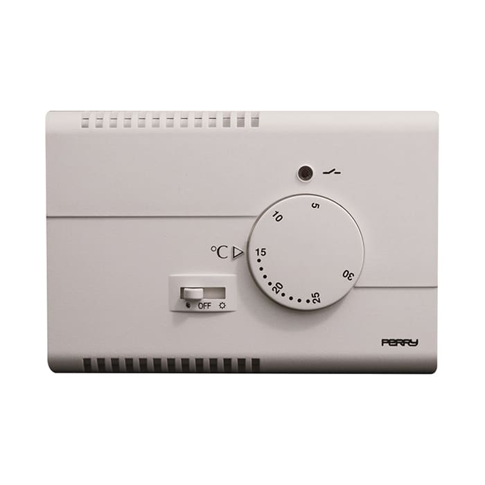PERRY ELECTRIC - Termostato elettronico serie PERSONAL con comando EST/OFF/INV colore bianco 1TPTE122
