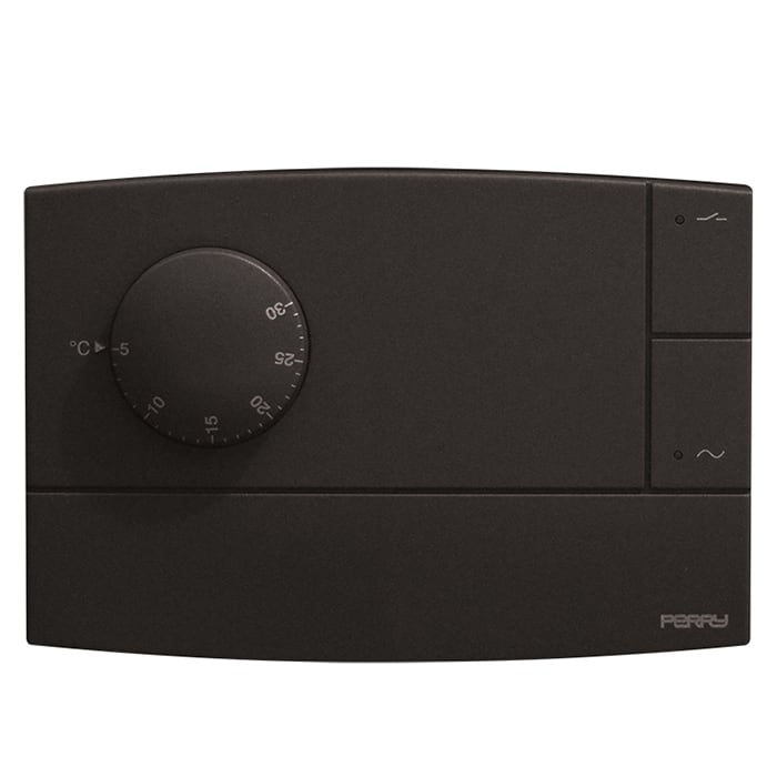 PERRY ELECTRIC - Termostato elettronico serie ZEFIRO con spia colore antracite 1TPTE500A