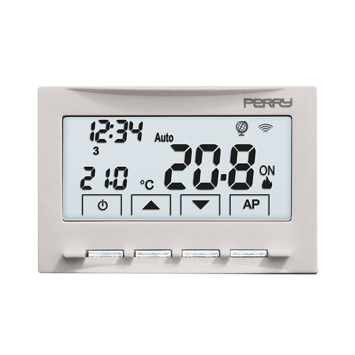 PERRY ELECTRIC - Cronotermostato Wi-Fi da incasso con alimentazione 230V