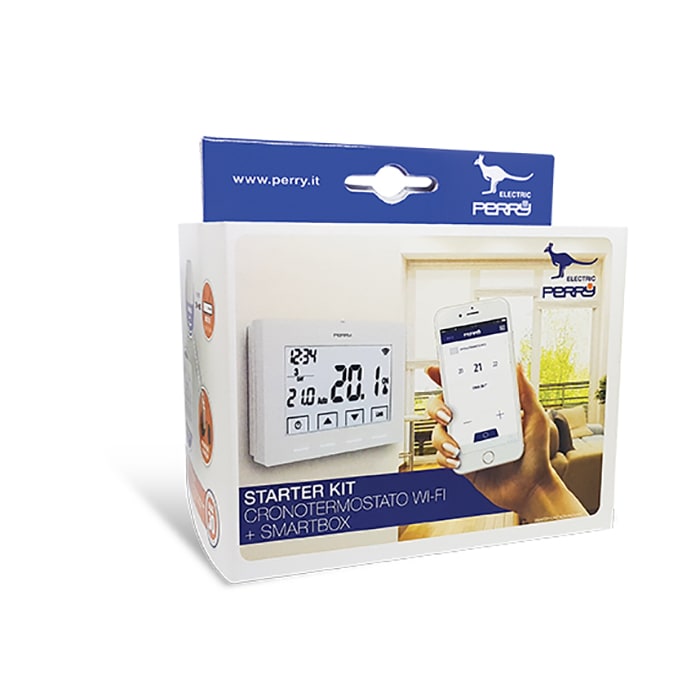 PERRY ELECTRIC - Starter Kit composto da cronotermosato Wi-Fi e Smartbox.