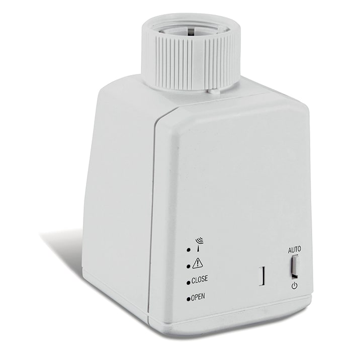 PERRY ELECTRIC - Valvola elettronica per termosifoni con ricetrasmettitore radio 868.35MHz colore bianco