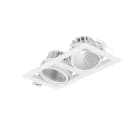 PHILIPS LIGHTING - GreenSpace Accent Gridlight Gen2, 2 spots (*flux value for 1 spot only), 57 W, cutout 154x304mm, 4000 lm, 4000 K, Fascio medio, Alluminizzata, Bianco, GD352B 39S/840 PSU-E MB FG WH.