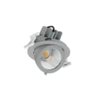 PHILIPS LIGHTING - LuxSpace Accent Compact versione a gomito, 31.5 W, D125 mm, 3900 lm, 2700 K, Fascio largo, Riflettore PerfectAccent, Argento, IP20 RS772B 39S/827 PSU-E WB SI