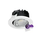 PHILIPS LIGHTING - Ledinaire Clear Accent, Regolabile, Tutto-in-uno, 6 W, 550 lm, 2700 K, 3000 K, 4000 K, Dimmer a taglio di fase, Angolo del fascio 40°, Bianco, IP20/65.