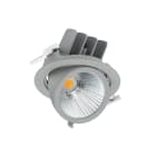 PHILIPS LIGHTING - RS782B 49S/827 PSU-E VWB SI LuxSpace Accent Performance a gomito, 37.5 W, D155 mm, 5200 lm, 2700 K, Fascio extra largo, Riflettore PerfectAccent, Argento, IP20.