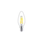PHILIPS LIGHTING - Mas Ledcandledt2.5-25w E14 B35 Cl G Master, 2200-2700 K, 340 lm, CRI 90, 25000 ore, Vetro.