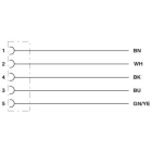 PHOENIX CONTACT - SAC-5P-10,0-PVC/M12FS BK VA CAVO SENS/AT