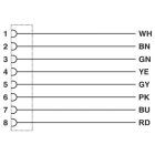 PHOENIX CONTACT - SAC-8P-10,0-540/M12FS YE CAVO 1406428