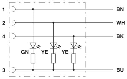 PHOENIX CONTACT - SAC-4P-M12MR/1,5-PUR/M12FS-3L CAVO SENS/