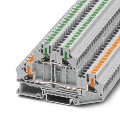 PHOENIX CONTACT - PTTBV 4/U-OG/O-GN MORSETTO A DUE PIANI