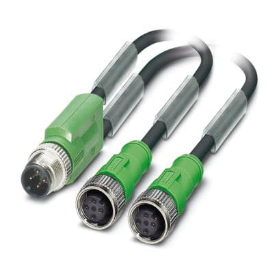 PHOENIX CONTACT - SAC-4P-M12Y/2X 1,0-PUR/M12FSVP CAVO