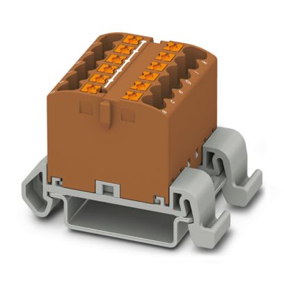 PHOENIX CONTACT - PTFIX 12X2,5-NS35A BN MORS. DI DISTRIBUZ