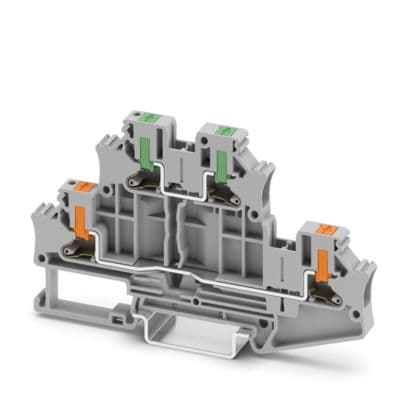 PHOENIX CONTACT - PTTBV 4/U-OG/O-GN MORSETTO A DUE PIANI