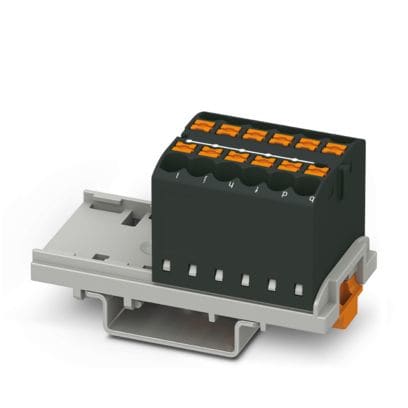 PHOENIX CONTACT - PTFIX 12X2,5-NS35 BK MORS. DI DISTRIBUZI